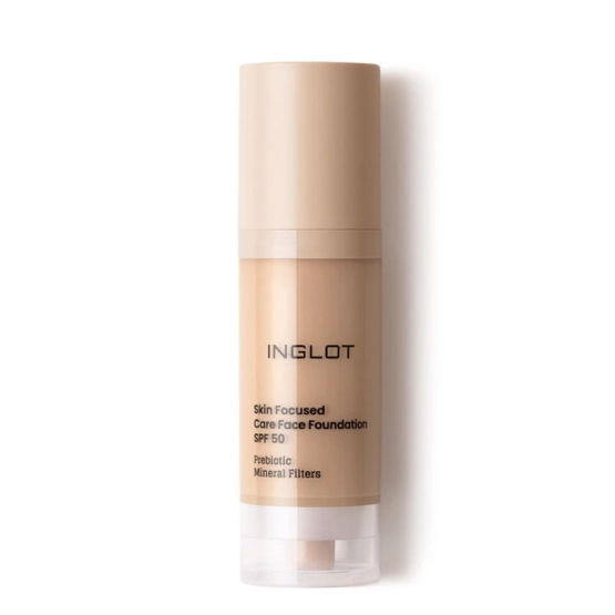 Inglot Pielęgnacyjny podkład do twarzy skin focused spf 50+ 305 peachy beige 30ml