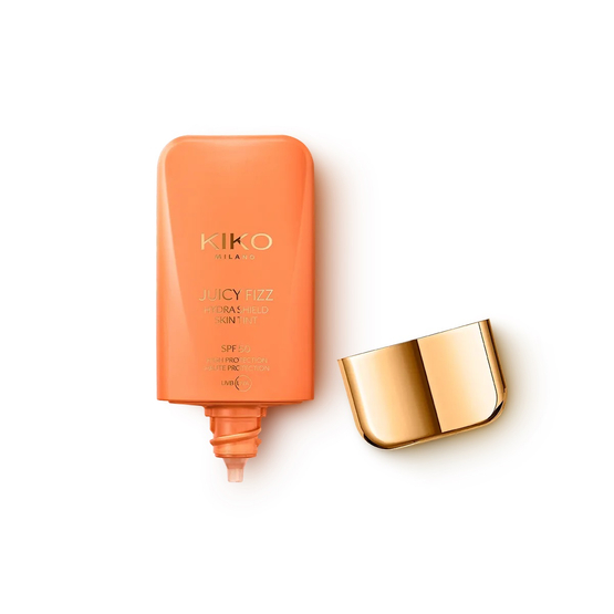 KIKO Milano Juicy Fizz Hydra Shield Skin Tint SPF50 fluid korygujący i nawilżający do twarzy 02 Toasted Almond 28ml