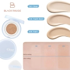BLACK ROUGE Thin Layer Clear Cushion - Wegański podkład z efektem soft-focus i naturalnego semi-matu SPF 50+ PA++++ Nudy Bear 14g
